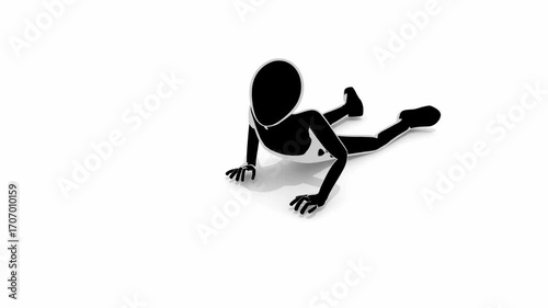 A dramatic video of a man desperately begging for help. Lying on the ground, he stretches out his arm, showing a strong desire for rescue and hope. The profound emotions of helplessness, agony, and de