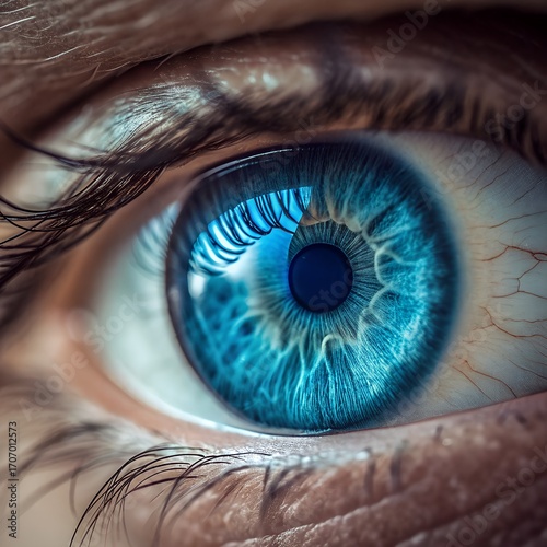 close up of a female eye