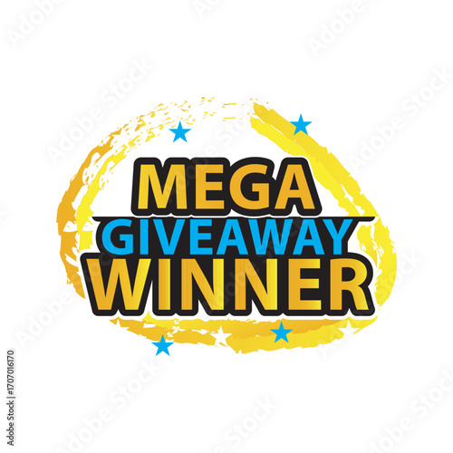 Giveaway Lettering Calligraphy Banner design. Vector illustration.