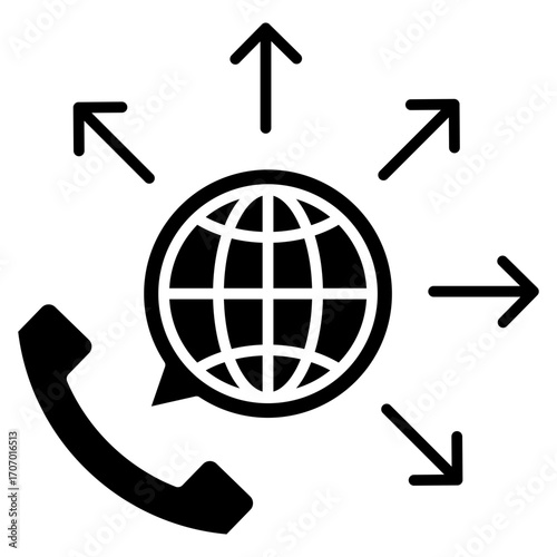 Global Communication Glyph Icon