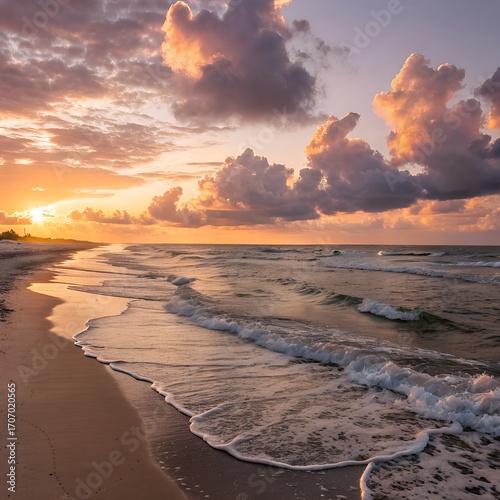 sunset on the beach