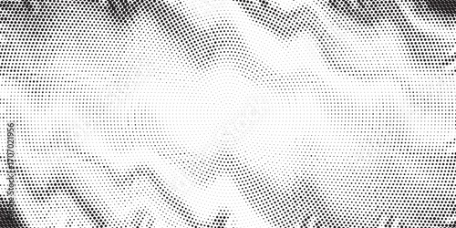 Retro grunge overlay halftone dot pixel pattern backdrop, gradient texture and digital technology background in pop art comic style. Distressed halftone dotted banner frame for social media business.