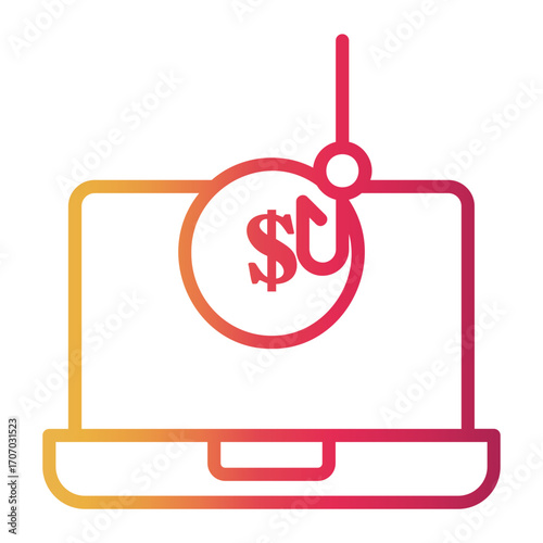 phishing Line Gradient Icon