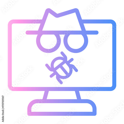 spyware Line Gradient Icon