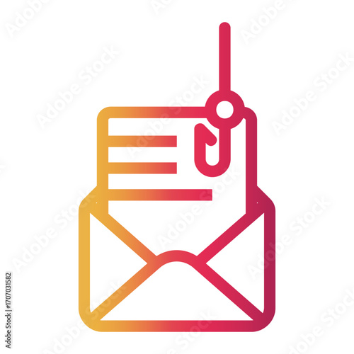 phishing Line Gradient Icon