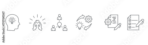 Design Thinking icon Set illustration Vector