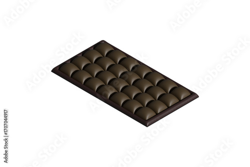 3D Chocolate render Bars in Isometric View