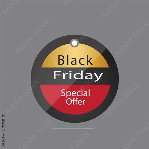 Black Friday sale: Vector Tag for Exclusive Deals