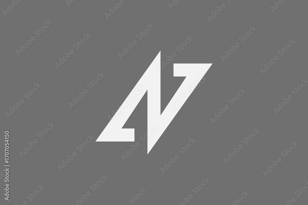 Fototapeta premium Modern minimalist symetric letter AVN logo