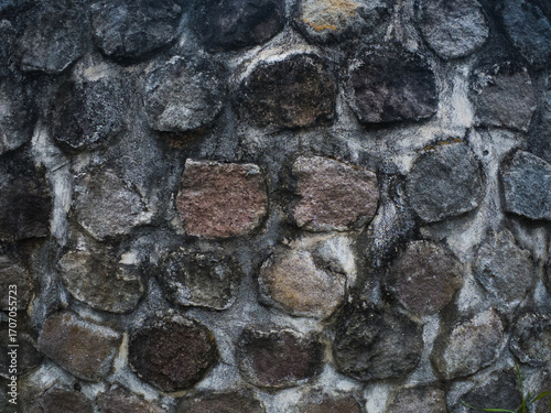Stone Wall Texture with Natural Rocks and Cement