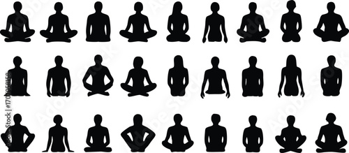 PrintBusiness People Silhouette Team Vector Illustration, silhouettes set of standing people male and female, showing walking and standing people in minimalist silhouettes,Vector icon,business people.
