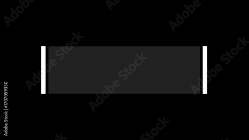 Clean minimalist lower third animation with white bars on black background for professional video titles and overlays. 