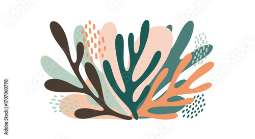 Abstract floral art design with vibrant colors perfect for modern branding and creative projects