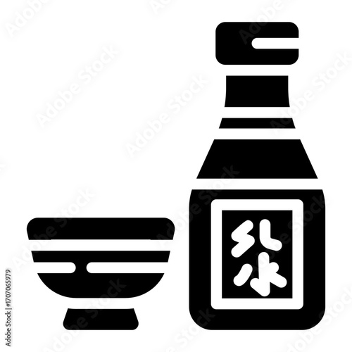 Sake Bottle Solid icon