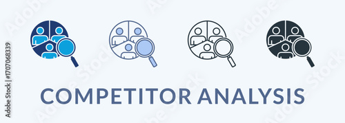 Competitor Analysis Multiple Style Icon Collection