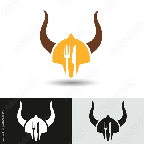 Viking Restaurant Logo Template
