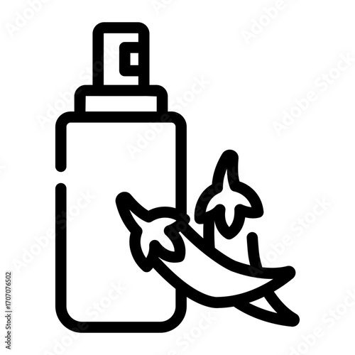 Pepper Spray Line Icon
