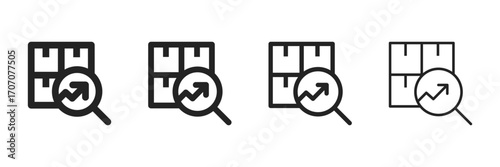 Demand Surge Icon Set With Multiple Line Styles Vector Illustration 