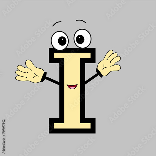 letter I funny children books learning printable useful cute alphabet english for kids.eps