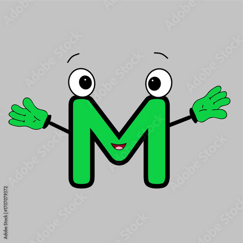 letter M funny children books learning printable useful cute alphabet english for kids.eps