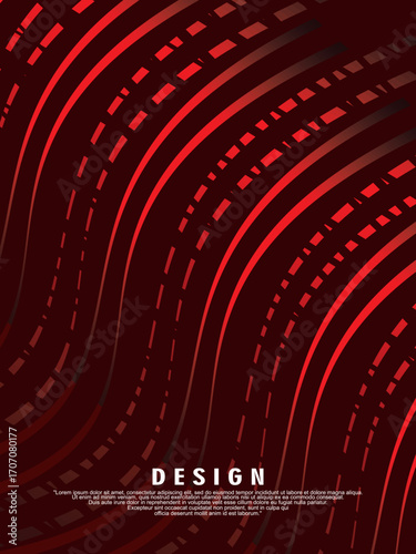Premium background design with diagonal gradient red lines pattern. Vertical vector template for digital luxury business banner, poster, luxury voucher, prestigious gift certificate, etc.