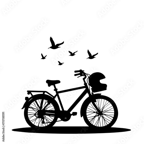 bicycle silhouette vector, bicycle, bike, wheel, isolated, sport, cycle, pedal, transport, white, vintage, illustration, cycling, black, transportation, vehicle, old, retro, vector, ride, mountain, ch
