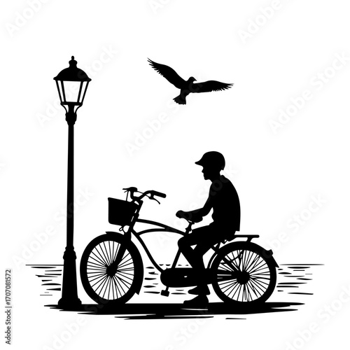 bicycle silhouette vector, bicycle, bike, wheel, isolated, sport, cycle, pedal, transport, white, vintage, illustration, cycling, black, transportation, vehicle, old, retro, vector, ride, mountain, ch