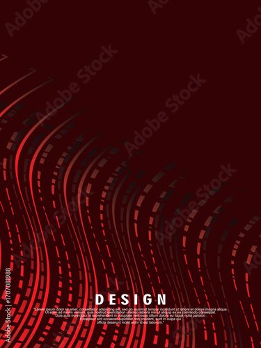 Premium background design with diagonal gradient red lines pattern. Vertical vector template for digital luxury business banner, poster, luxury voucher, prestigious gift certificate, etc.
