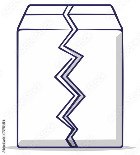 Illustration of a Damaged Box Showing Failure and Breakage Leading to the Loss of Valuable Contents