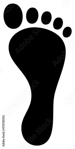 Barefoot print silhouette graphic for health, travel, and personal progress