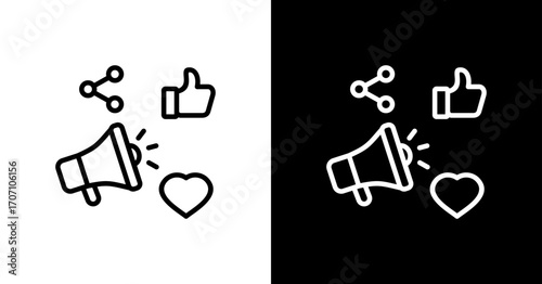 Viral Marketing Icon Set Multiple Style Collection