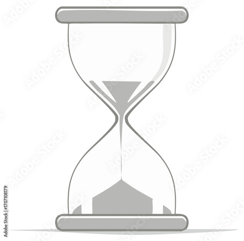 Hourglass illustration of time passing, conceptual image