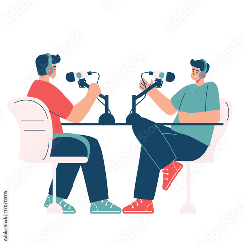 Illustration of an Video and Podcast recording 