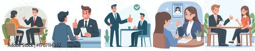 vector candidate gets thumbs up from HR during interview