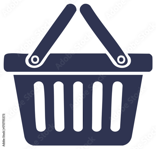 Simple shopping basket icon illustration for retail and online stores