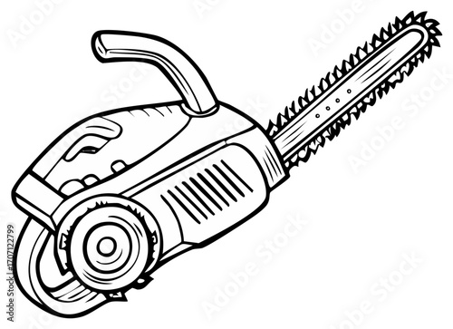 Chainsaw graphic illustration