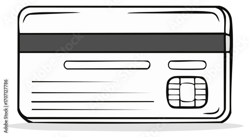 Depiction of a Credit Card with EMV Chip for Financial Transactions and Secure Electronic Payments