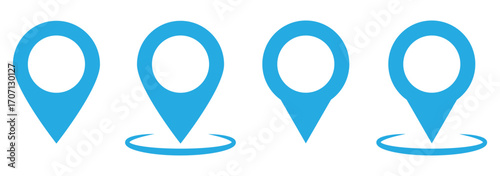 map location icon set . Location icon set, Map pin place marker. Location or map pin icon symbol set.