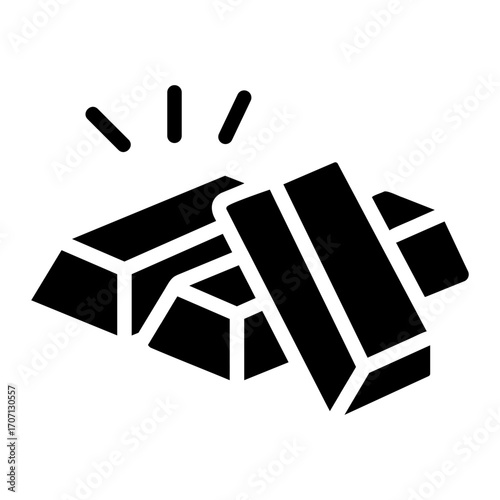 Gold Bars Solid icon