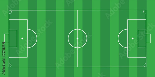 Football field. Football field lines style. Black field and stadium outline scheme on white background.