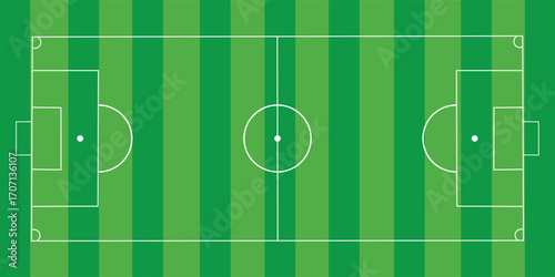 Football field. Football field lines style. Black field and stadium outline scheme on white background.