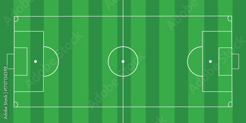 Football field. Football field lines style. Black field and stadium outline scheme on white background.