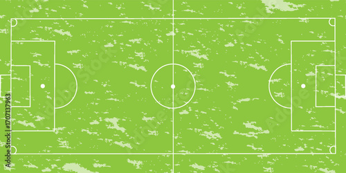 Football field. Football field outline style. Black field and stadium outline scheme on white background. Modern vector. EPS10
