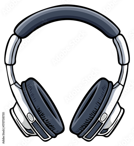 Modern Wireless Headphones, Gray Audio Accessory for Sound Entertainment, Music Equipment