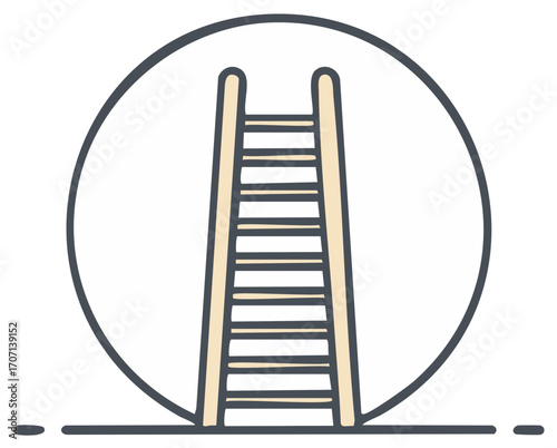 Ladder to Success. Step Up. Goal Achievement. Career Growth Opportunities