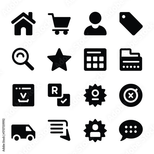 Home cart person tag search star calendar folder download check badge cancel van document award chat