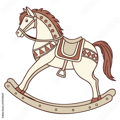 wooden rocking horse