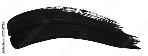 black watercolor background. Artistic hand paint. Isolated on transparent background.