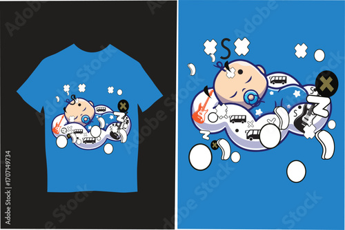 Dreamland Snooze t shirt design template