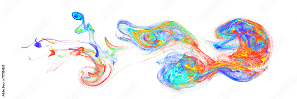 Fototapeta premium Neon Energy Cluster, Fire & Ice Fusion, Yin-Yang, Compressed Matter, Musical Wave, PNG, jellyfish Element for Technology, Medicine, Advertising, Promotions, Presentations